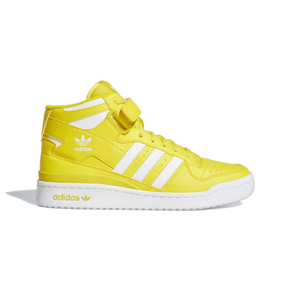 adidas Mens Forum Mid Sneakers GY5791 Yellow / Cloud White / Yellow