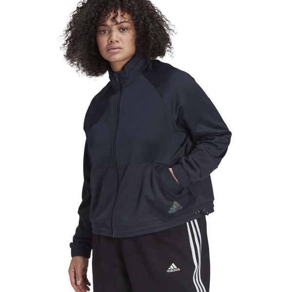 adidas Women's X ZOE SALDANA PRIMEGREEN TRICOT TRACK JACKET (PLUS SIZE) GS3889 Legend Ink