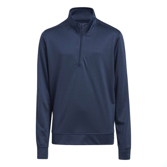 adidas Boy's Golf HEATHER QUARTER ZIP PULLOVER