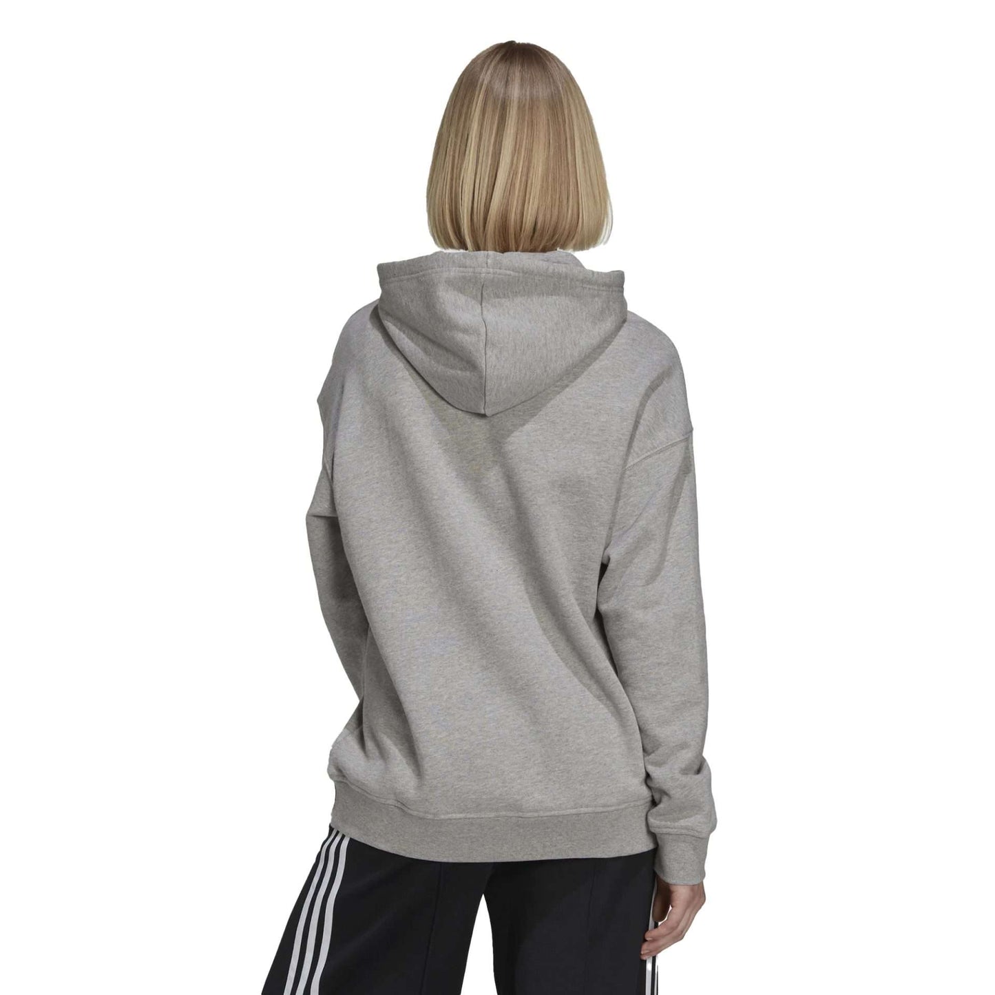 adidas Originals Women's ADIDAS ADICOLOR TREFOIL HOODIE  H33589 Medium Grey Heather