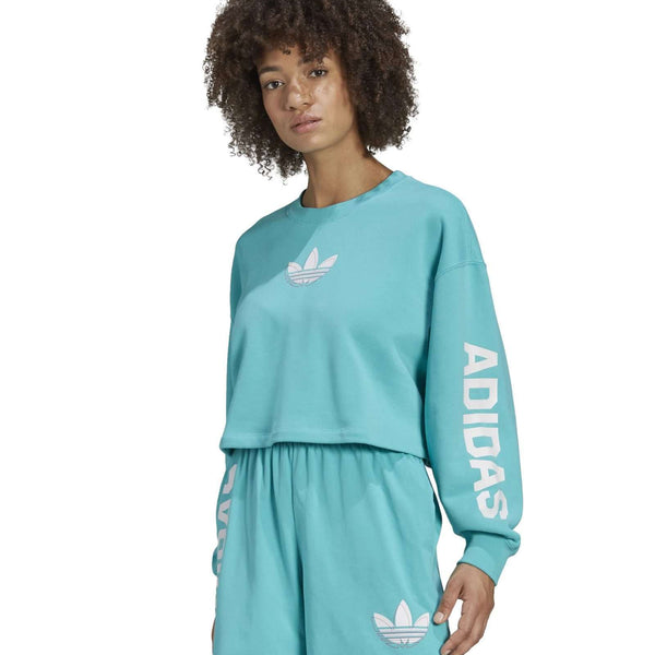 adidas Originals Women's Foundation Q2 Sweater , Hd9794, Semi Mint Rush