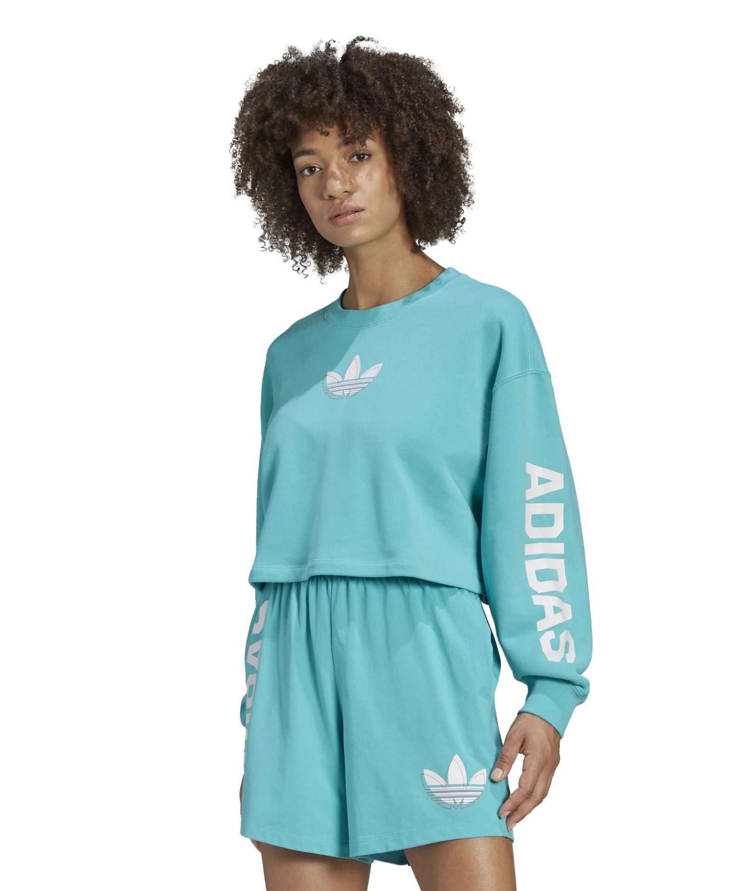 adidas Originals Women's Foundation Q2 Sweater , Hd9794, Semi Mint Rush