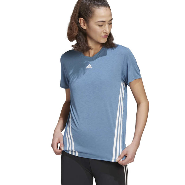 adidas Women's TRAINICONS 3-STRIPES TEE  HG3160 Altered Blue/White
