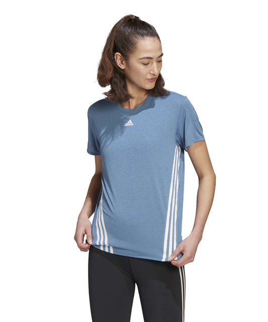 adidas Women's TRAINICONS 3-STRIPES TEE  HG3160 Altered Blue/White