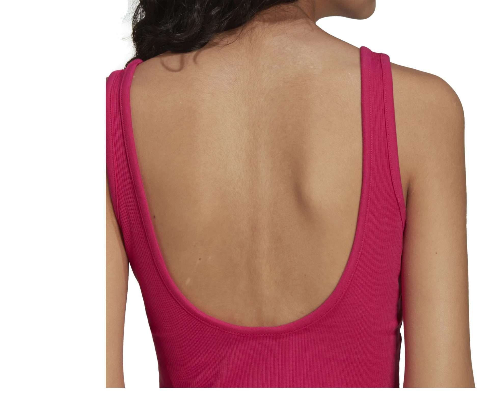 adidas Women's ADICOLOR ESSENTIALS RIB TANK TOP , HG6164, Real Magenta