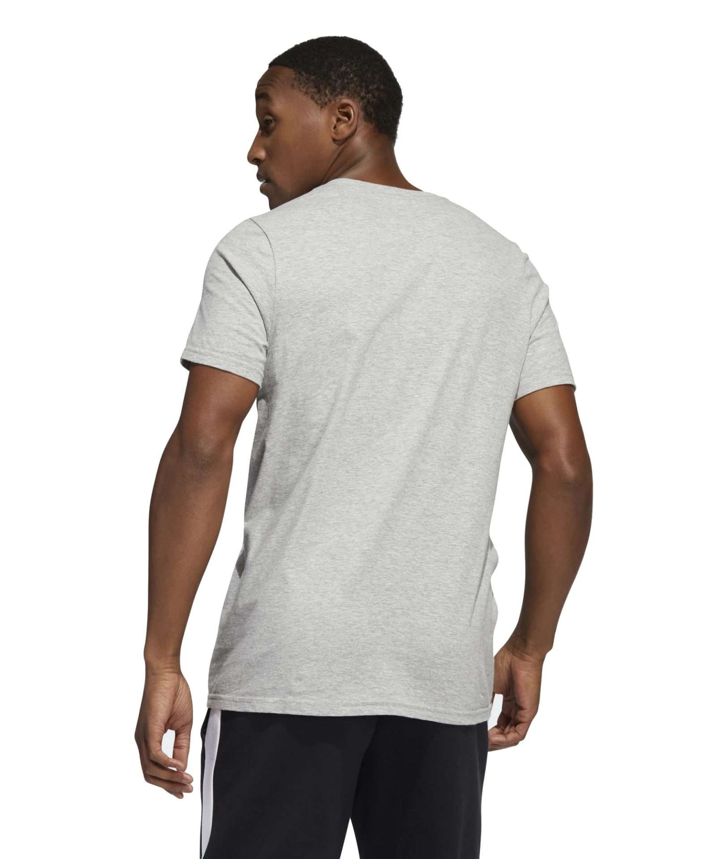 adidas Big & Tall Badge of Sport Tee  ,HH9020,  Medium Grey Heather / Blue Rush / Legend Ink