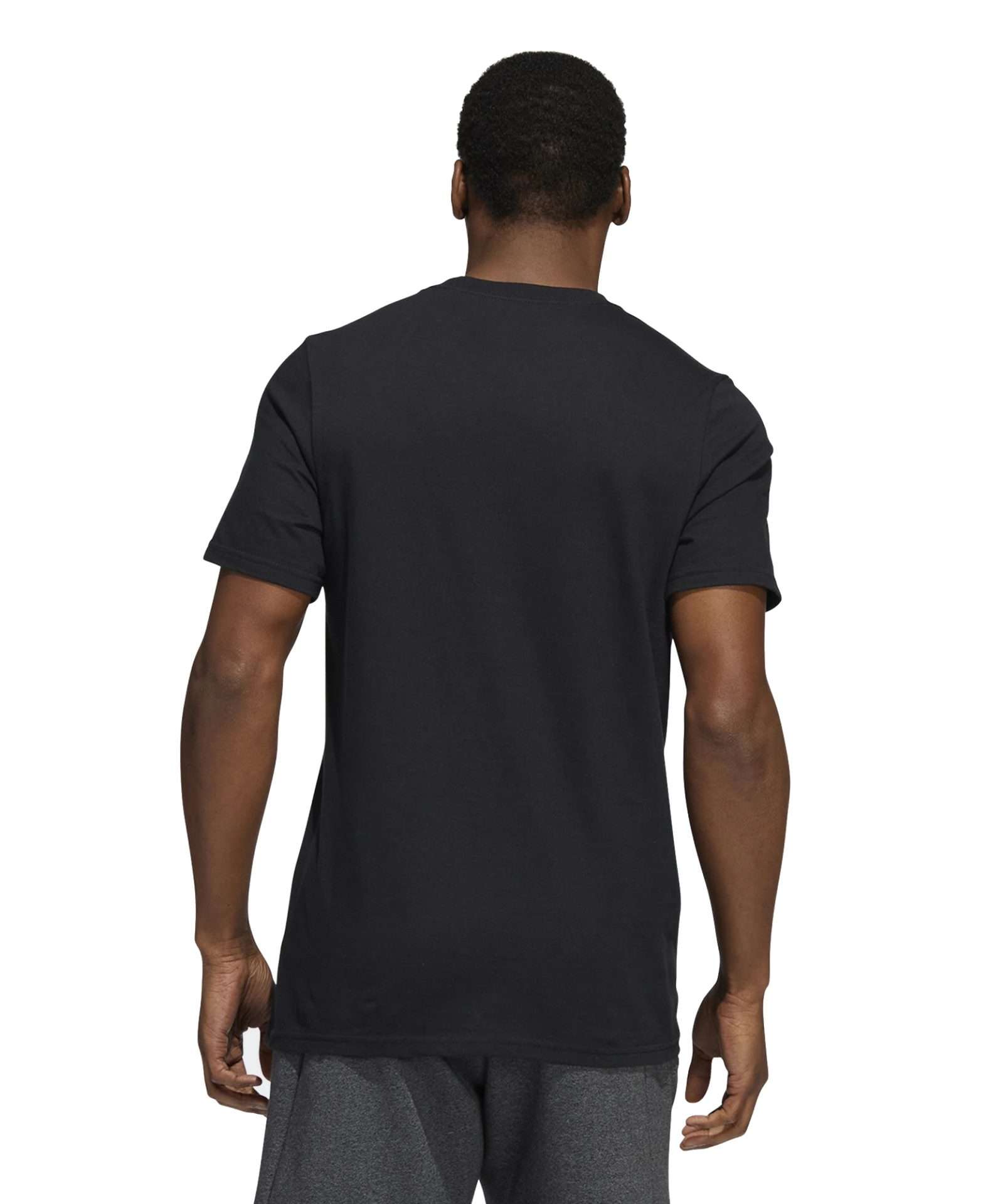 adidas Big & Tall Badge of Sport Tee  ,HH9021, Black / Blue Rush / Halo Silver