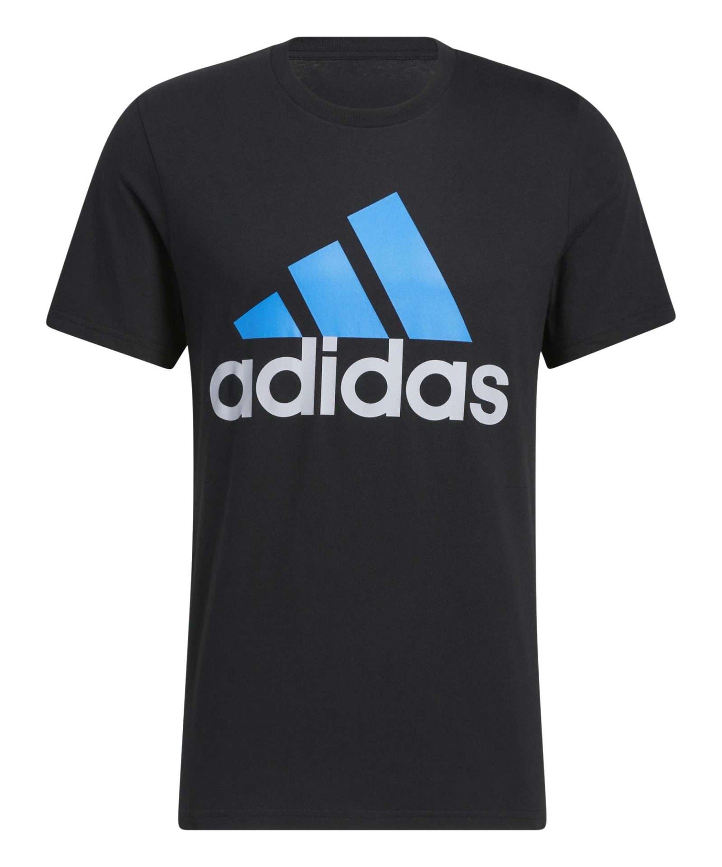 adidas Big & Tall Badge of Sport Tee  ,HH9021, Black / Blue Rush / Halo Silver