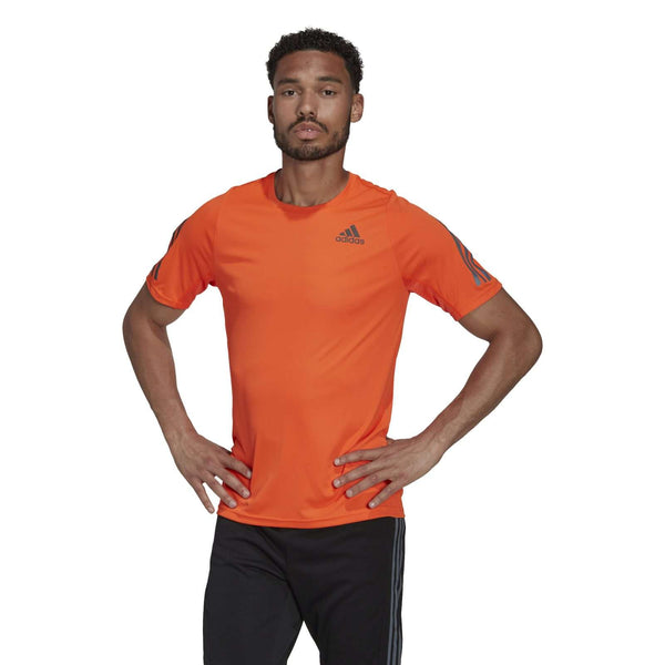 adidas MEN'S RUN ICON TEE , HJ7228, Impact Orange