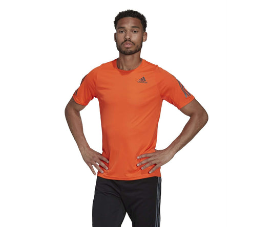 adidas MEN'S RUN ICON TEE , HJ7228, Impact Orange