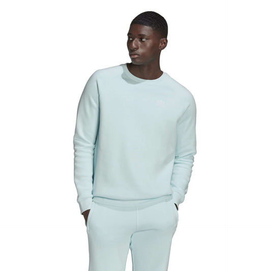 adidas Men's Originals ADICOLOR ESSENTIALS TREFOIL CREWNECK SWEATSHIRT, HJ7990, Almost Blue