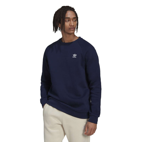 adidas Originals Men's Adicolor Essentials Trefoil Crewneck Sweatshirt , HK0089, Night Indigo