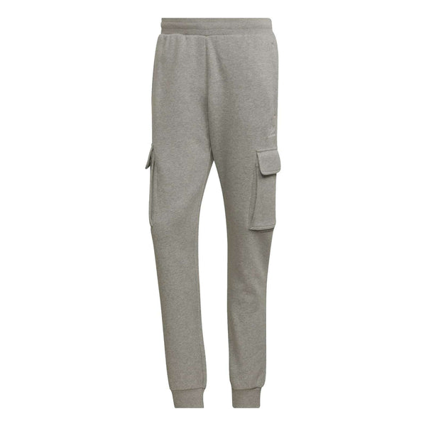 adidas MEN'S ADICOLOR ESSENTIALS TREFOIL CARGO PANTS , HK0184, Medium Grey Heather