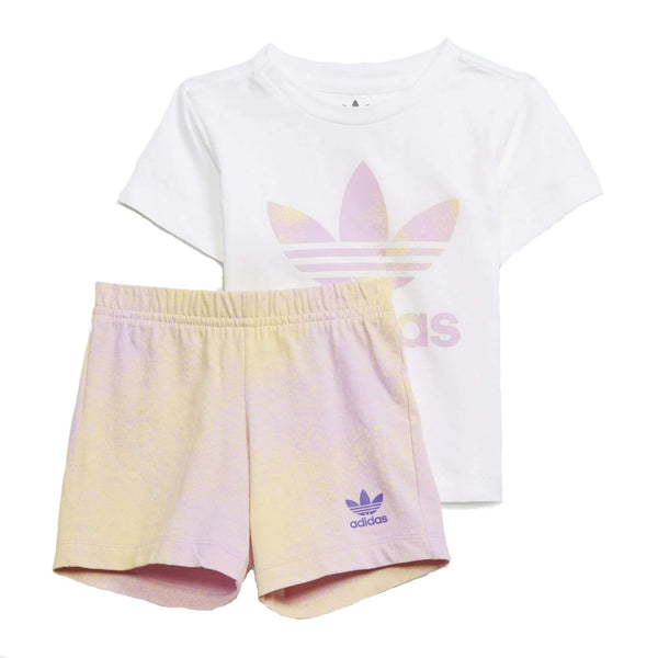 adidas GRAPHIC LOGO SHORTS AND TEE SET, HK2909, White