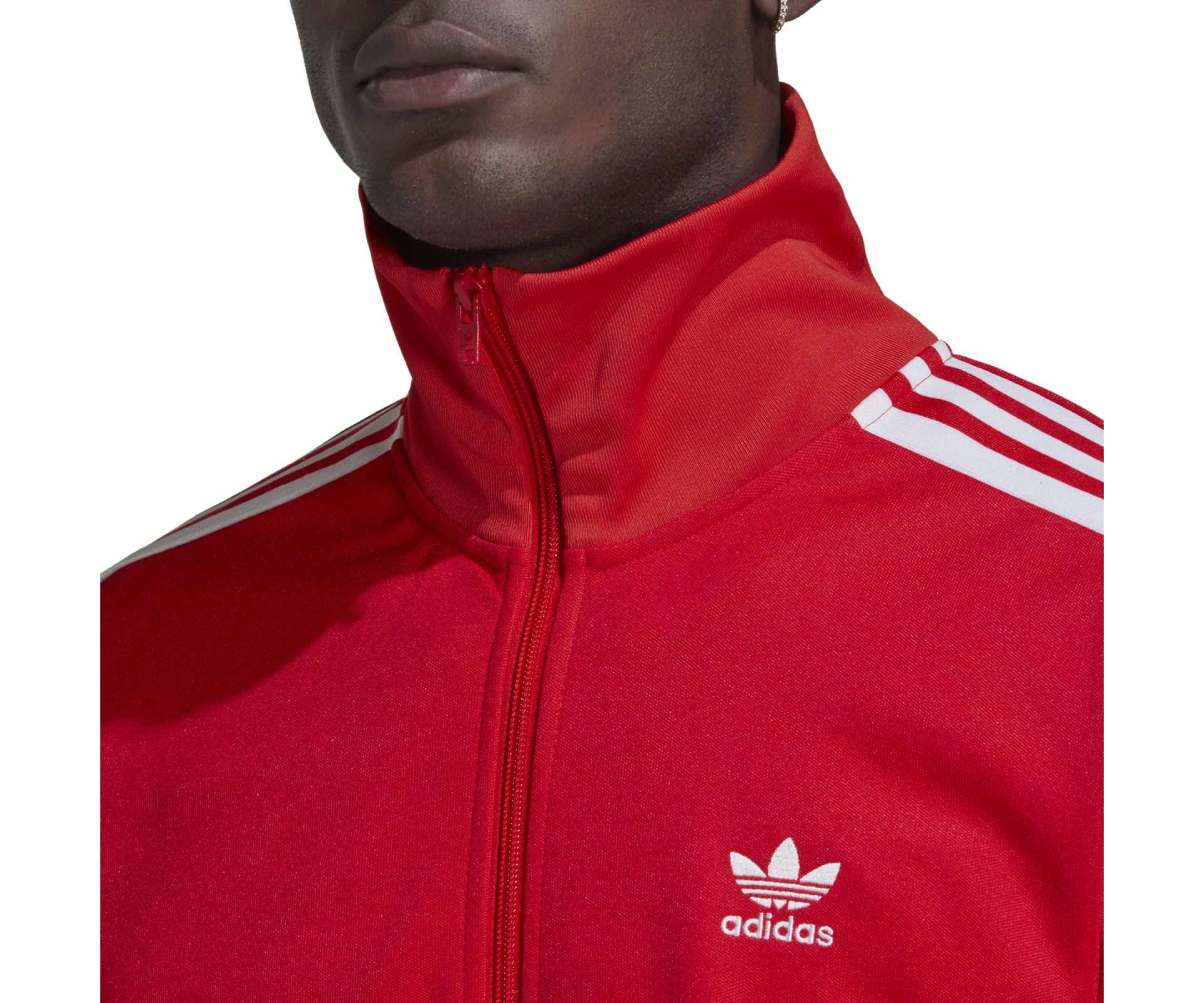 adidas Men's Originals ADICOLOR CLASSICS BECKENBAUER PRIMEBLUE TRACK JACKET , HK7363, Vivid Red