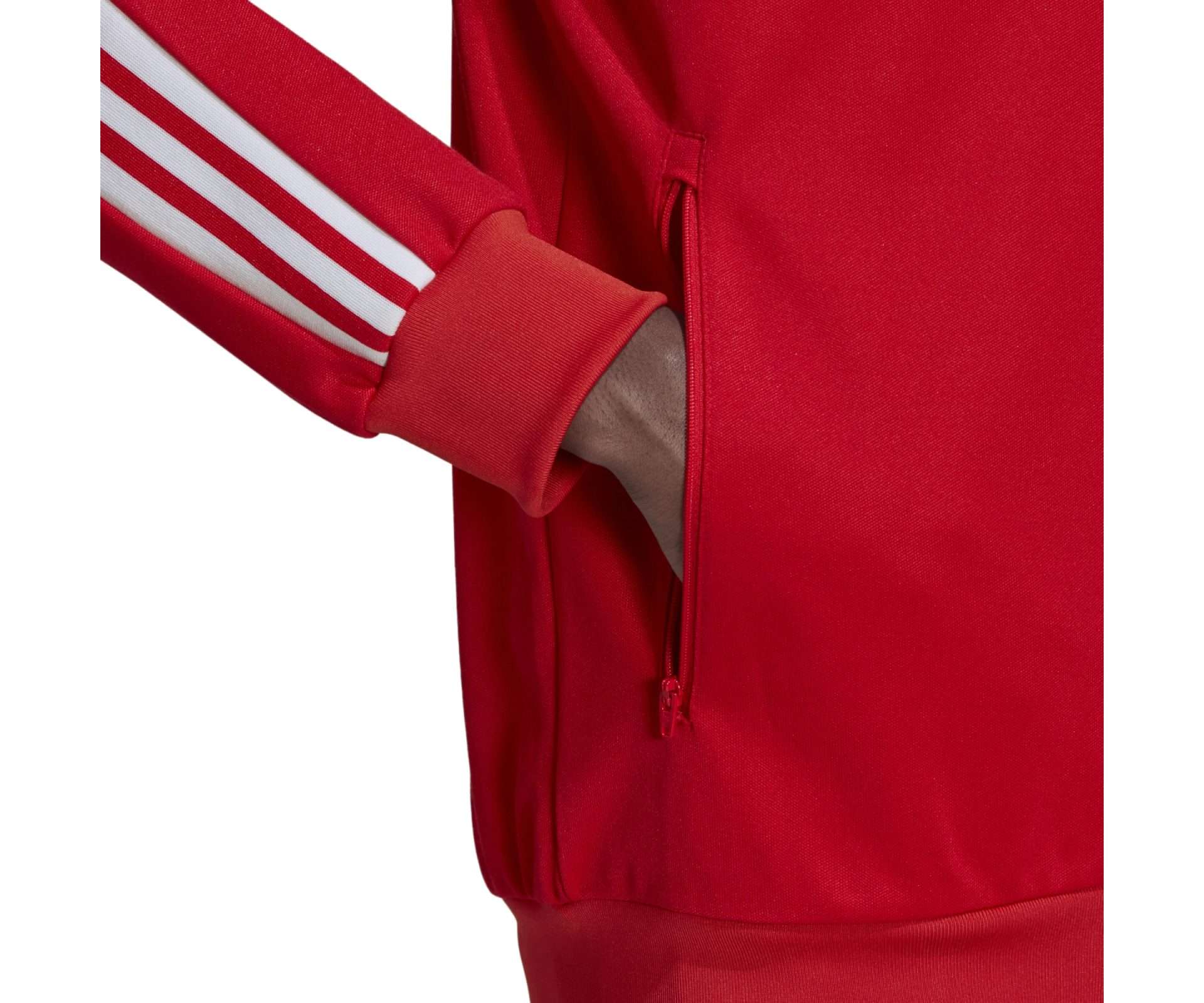 adidas Men's Originals ADICOLOR CLASSICS BECKENBAUER PRIMEBLUE TRACK JACKET , HK7363, Vivid Red