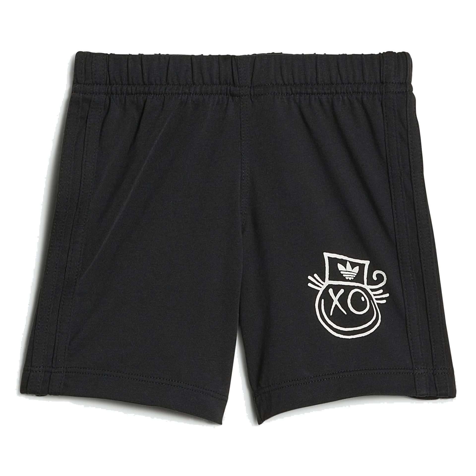 adidas Originals GRAPHIC COLLAB SHORTS AND TEE SET , HK9769, Non Dyed / Black