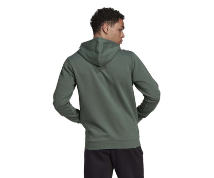 adidas MEN'S ESSENTIALS FLEECE 3-STRIPES LOGO HOODIE , HL2241, Green Oxide / Linen Green