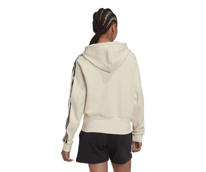 adidas WOMEN'S ESSENTIALS 2 ALLOVER PRINT HOODIE , HM5278, Ecru Tint / Multicolor / Purple Met.