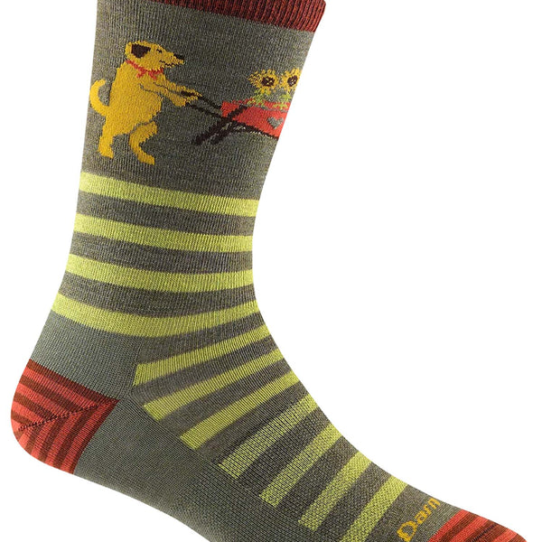 Darn Tough Women's Animal Haus Crew Lightweight Lifestyle Sock - Herb (6037-N Herb 0722) 