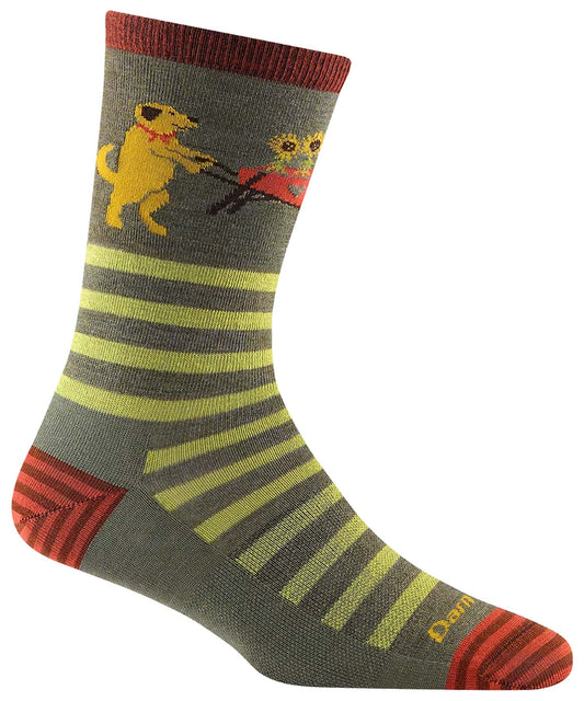 Darn Tough Women's Animal Haus Crew Lightweight Lifestyle Sock - Herb (6037-N Herb 0722) 