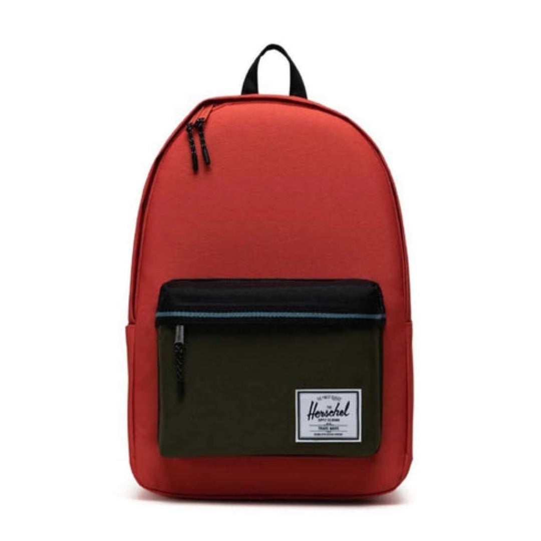 Herschel Classic X-Large backpack with a clean minimalist design, front zip pocket, and padded straps, suitable for everyday carry.
