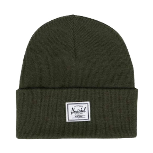 Herschel Elmer beanie with a cuffed knit design, soft fabric, and logo patch, suitable for everyday cold-weather wear.