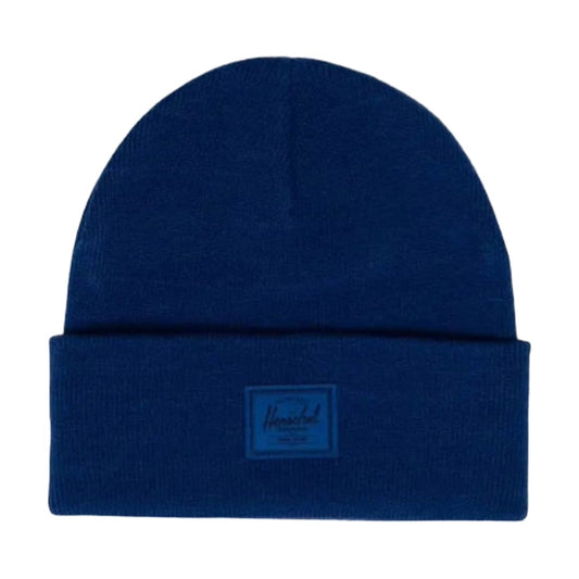 Herschel Elmer beanie with a cuffed knit design, soft fabric, and logo patch, suitable for everyday cold-weather wear.