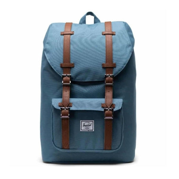 Herschel Little America backpack featuring a classic mountaineering design, drawcord closure, front straps, and a padded laptop compartment for everyday use.