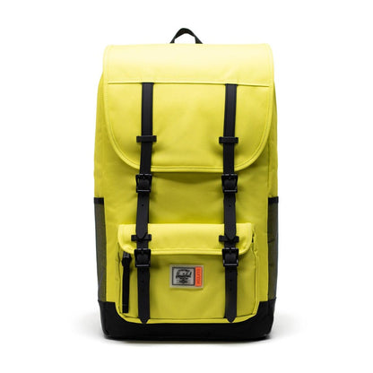 Herschel Little America Pro insulated backpack with a mountaineering design, drawcord closure, and compartments for both storage and temperature-controlled items.