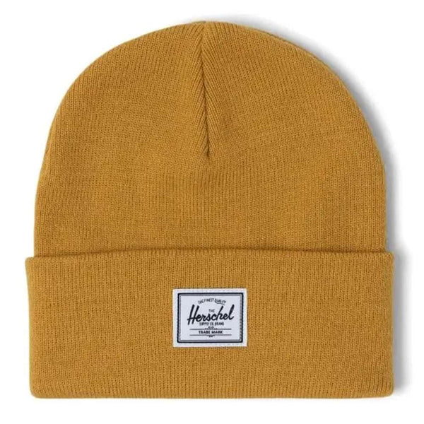Herschel Elmer beanie with a cuffed knit design, soft fabric, and logo patch, suitable for everyday cold-weather wear.