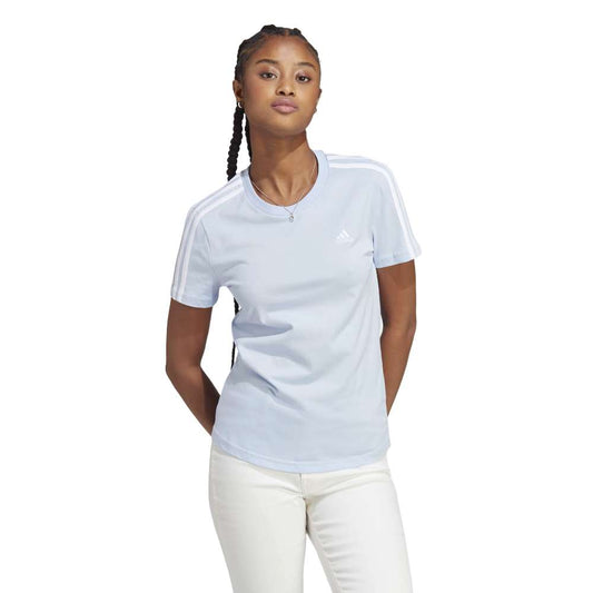 adidas Women's Essentials Slim 3-Stripes Tee