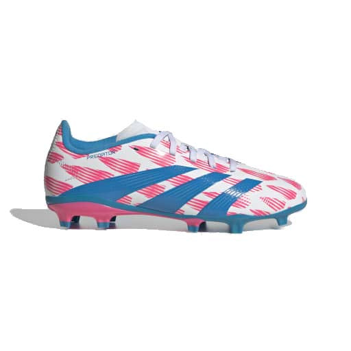 adidas Junior Predator League FG Sneaker for kids, firm ground football boots in black with vibrant color accents.