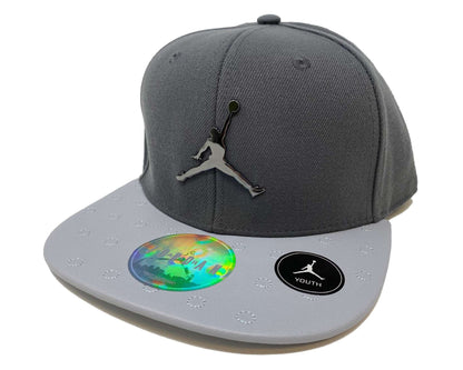 Jordan Boy's Retro 13 Faux Leather Snapback Cap 8/20 Gray (9A1961-G1A)