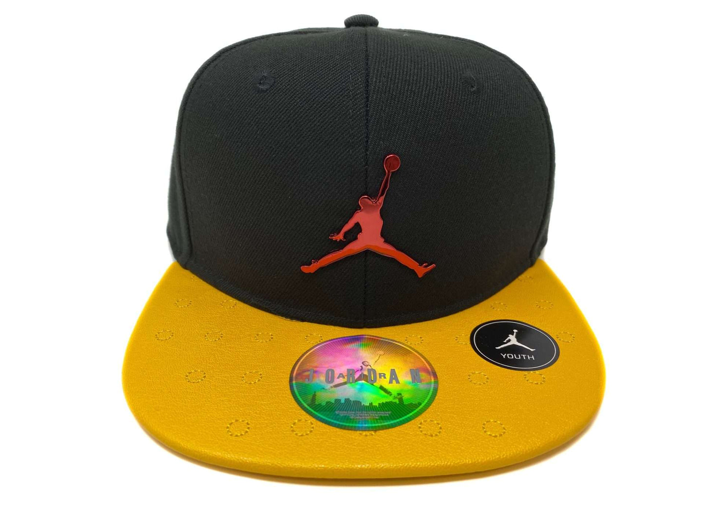 Jordan Boy's Retro 13 Faux Leather Snapback Cap 8/20 Black/Gold (9A1961-K1C)