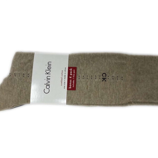 Calvin Klein Men's Combed Cotton Blend Dress Socks 4 pack ACU196-G29