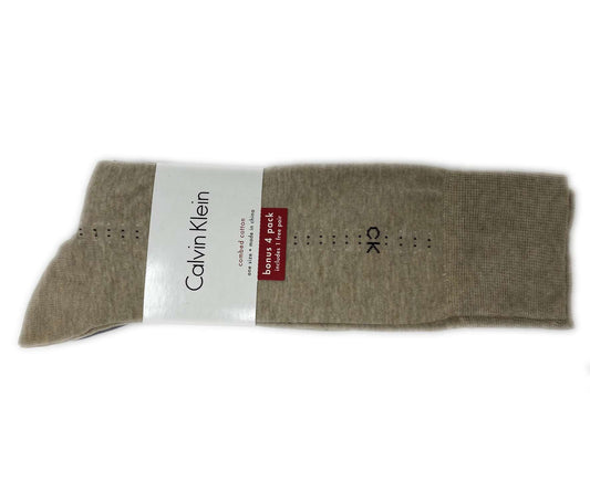 Calvin Klein Men's Combed Cotton Blend Dress Socks 4 pack ACU196-G29