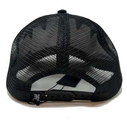 Ed Hardy Panther Rhine Stone Trucker Hat - Black & White Panther Motif