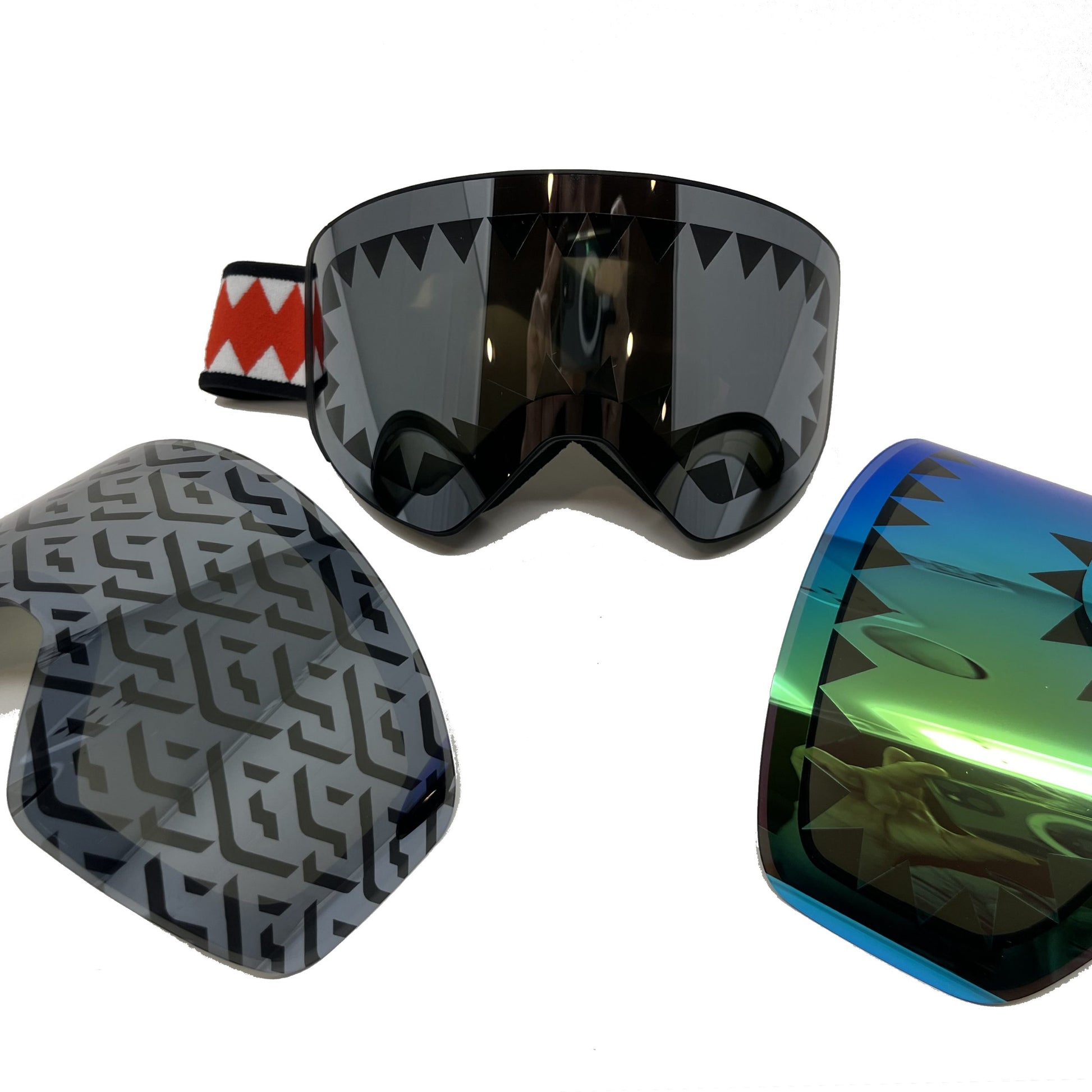 Sprayground Arctic Ski Goggles with three interchangeable lenses - Limited Edition for high-performance skiing and snowboarding.