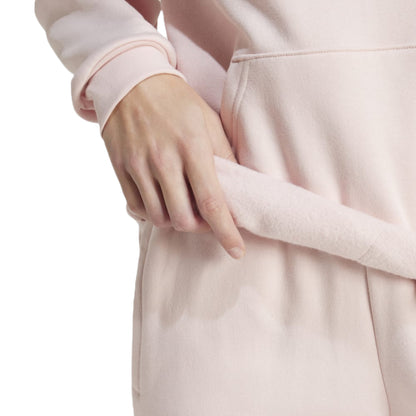 adidas Women's Essentials Small Logo Feel Cozy Hoodie in a relaxed fit, perfect for comfort and style.