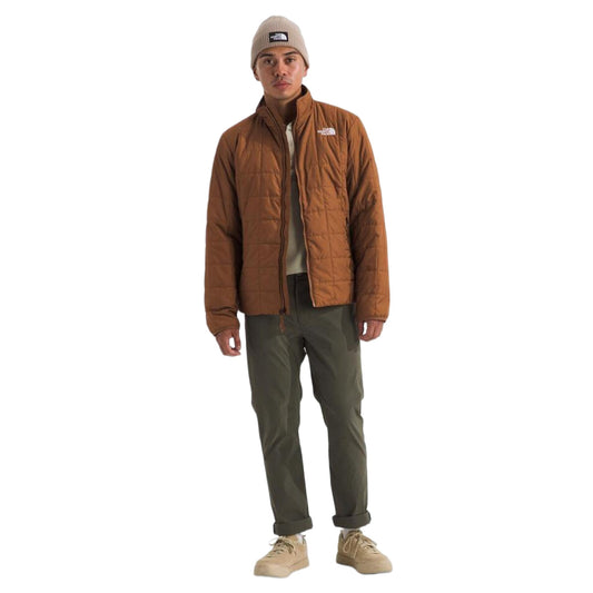 The North Face Men’s Junction Insulated Jacket in black with full-zip front, stand collar, and embroidered logo on chest.