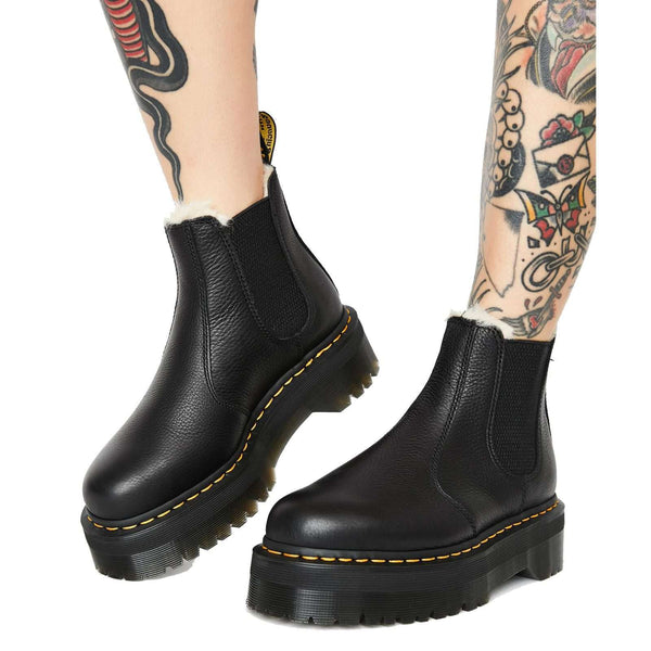 Dr. Martens 2976 FAUX FUR LINED PLATFORM CHELSEA BOOTS (25635001)
