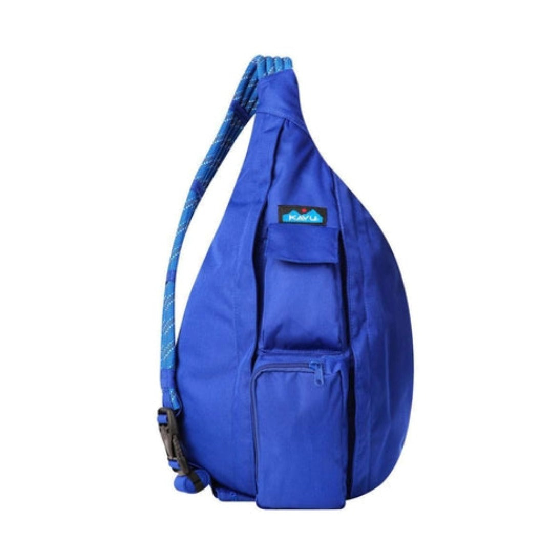 Compact mini sling backpack featuring a rope shoulder strap, multiple zippered storage compartments, and a lightweight crossbody design for everyday carry