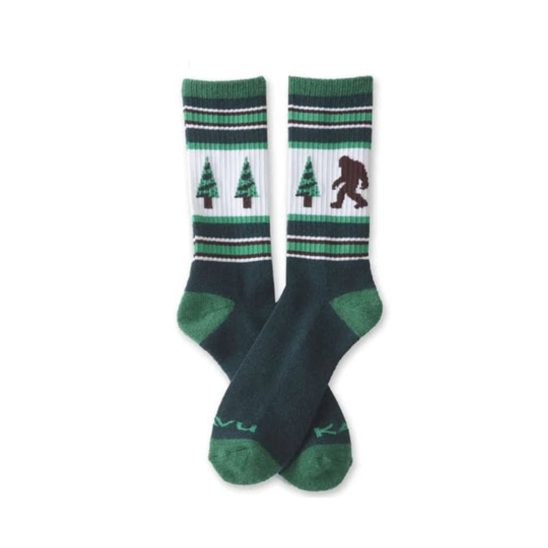 Unisex crew socks featuring a soft knit construction, ribbed cuffs, comfortable stretch fit, and playful graphic design for everyday casual wear