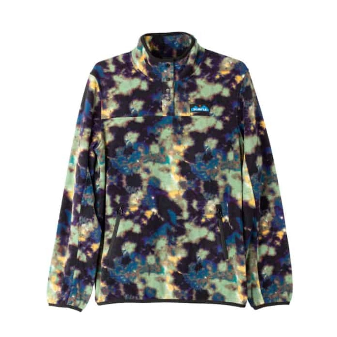 Women’s fleece pullover featuring a soft plush construction, relaxed fit, high collar, and lightweight warmth for casual wear and outdoor adventures