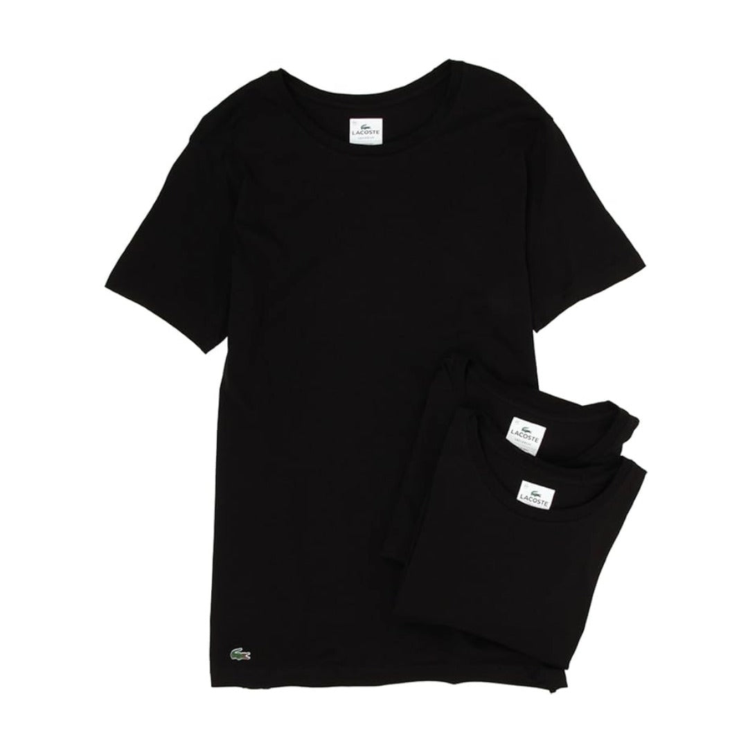 Lacoste Men's Cotton Crew-Neck T-Shirt Undershirt 3 Pack
