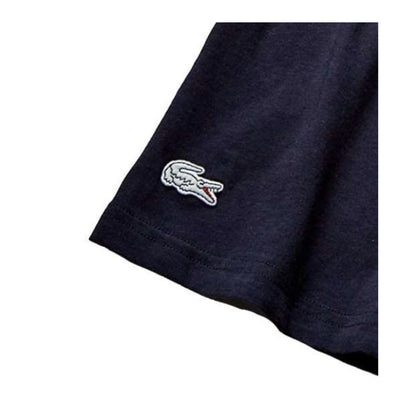 Lacoste Men's Long Sleeve Cotton Crewneck T-Shirt - Night Sky Blue