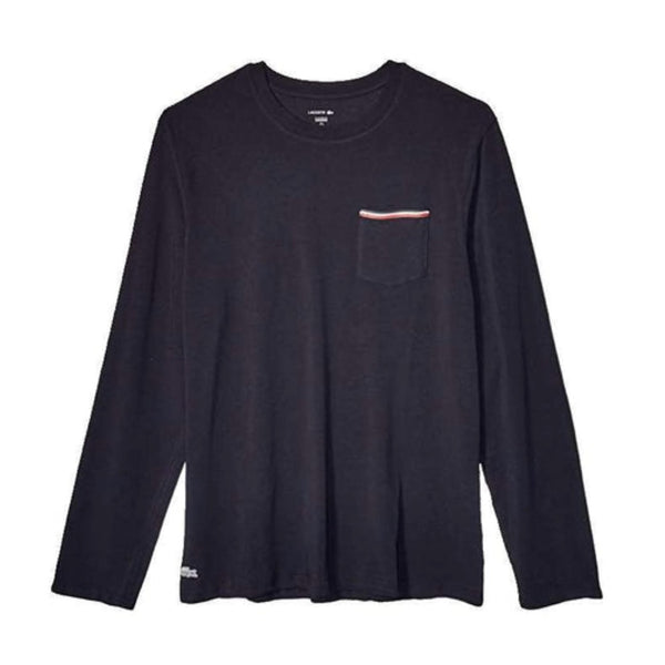 Lacoste men’s long sleeve crewneck t-shirt made from soft cotton, featuring a regular fit and signature crocodile logo for everyday wear.