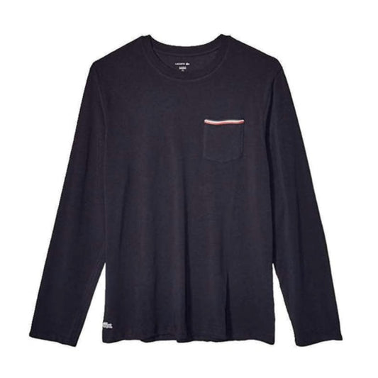 Lacoste men’s long sleeve crewneck t-shirt made from soft cotton, featuring a regular fit and signature crocodile logo for everyday wear.