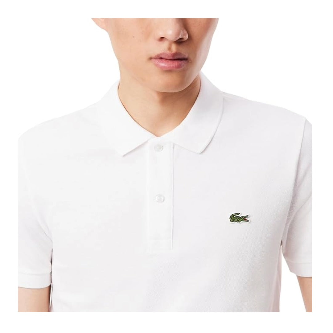 Lacoste Men's Petit Piqué Slim Fit Polo Shirt - White